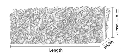 cord of wood dimensions