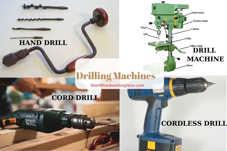 Drills types for woodworking