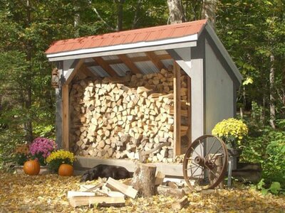 cord of firewood storage shed