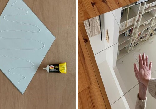Glue the Mirror to Wood Frame