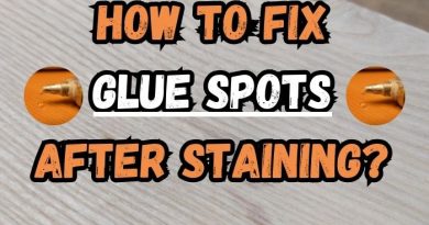 How to fix glue spots after staining wood