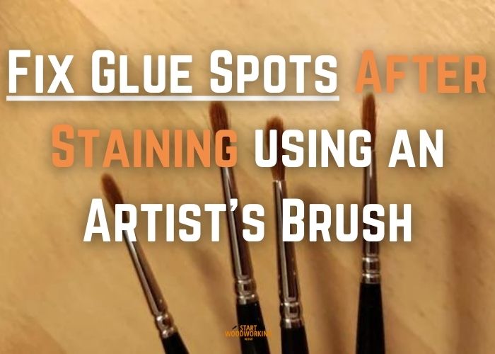 using an artist brush on wood glue