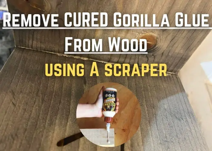 Remove Cured Gorilla Glue by Scraping using a Spatula (by Start Woodworking Now)