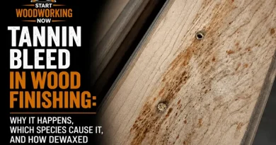Tannin Bleed in Wood Finishing: Why It Happens, Which Species Cause It, and How Dewaxed Shellac Stops It