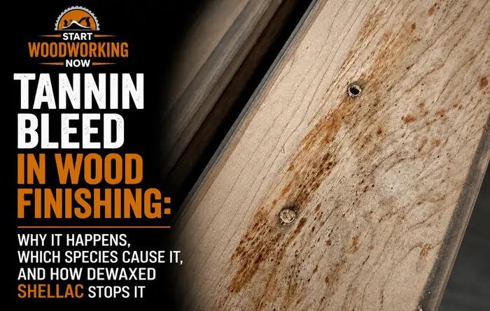 Tannin Bleed in Wood Finishing: Why It Happens, Which Species Cause It, and How Dewaxed Shellac Stops It